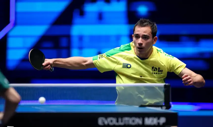 Hugo Calderano vence na estreia da Copa do Mundo de Tênis de Mesa em Macau